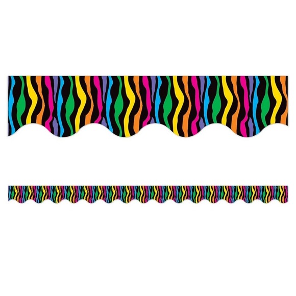 Teacher Created Resources Multicolor Scalloped Border 35 Feet Of Border Trim - Picture 1 of 5